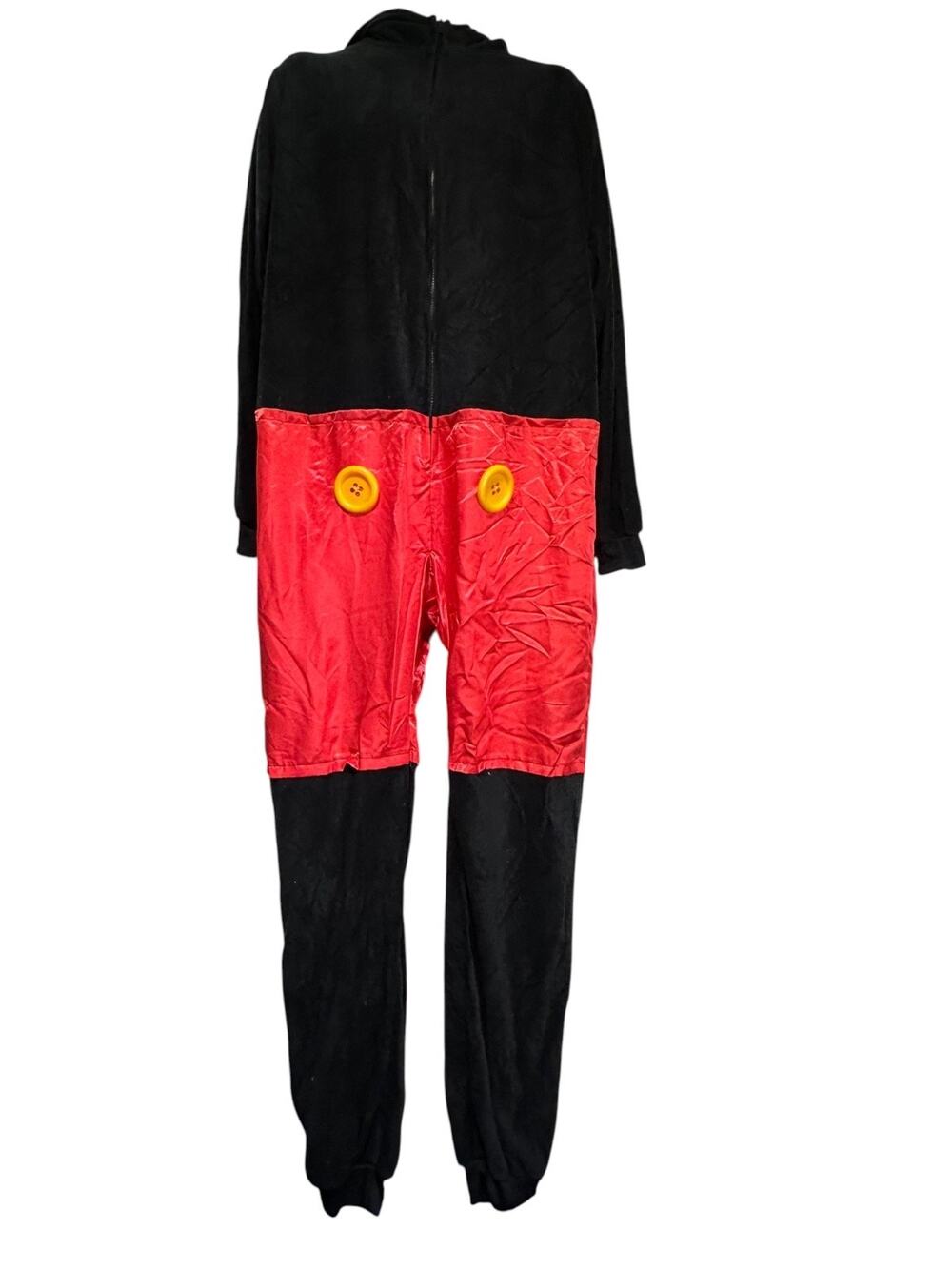 Disney Mickey Mouse Adult Size L XL one piece Costume Hooded Jumpsuit